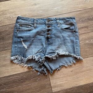 Celebrity Pink Distressed Frayed Hem Jean Shorts Size 3
